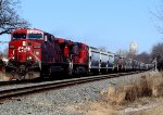 Two shots of a grain train